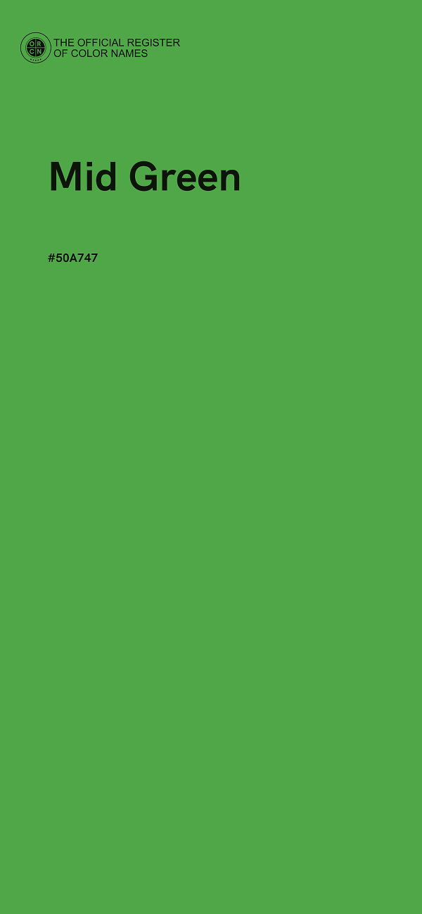#50A747 - Mid Green color image