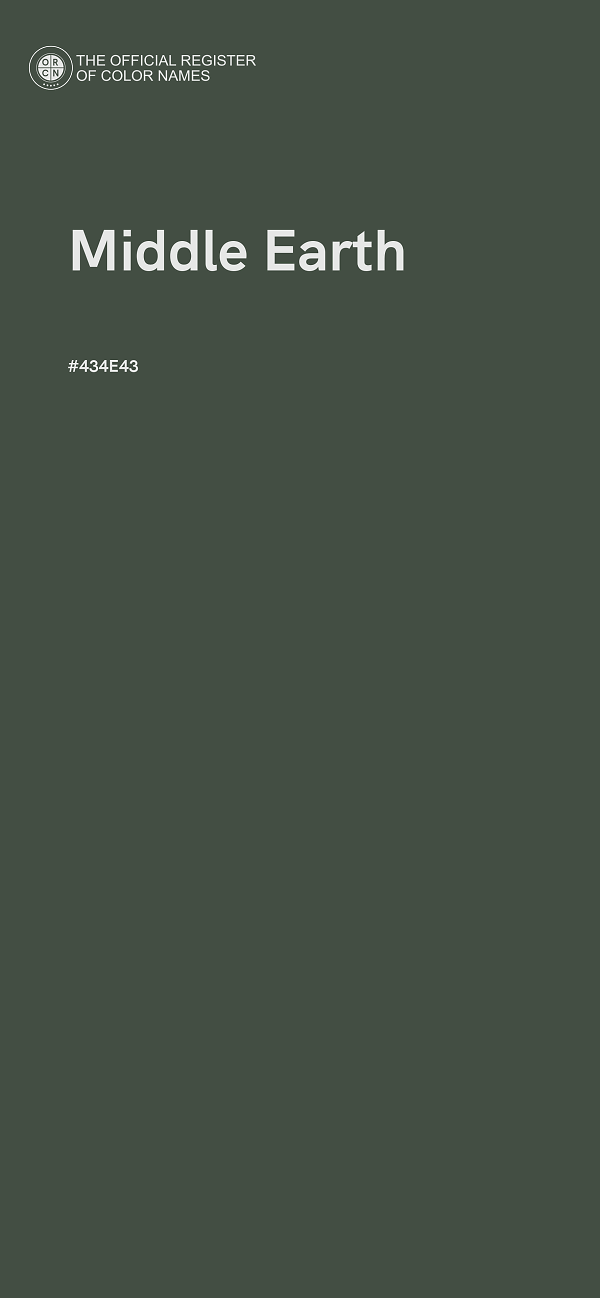 #434E43 - Middle Earth color image