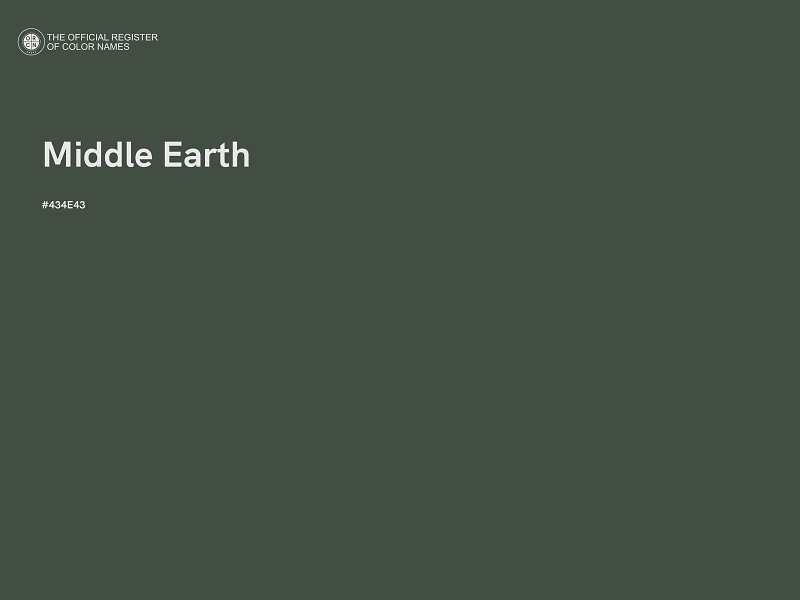 #434E43 - Middle Earth color image