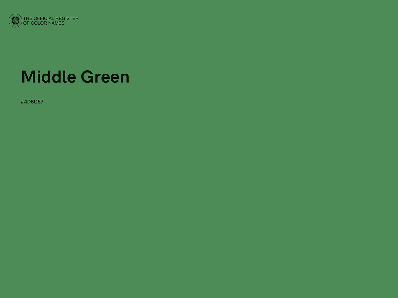 #4D8C57 - Middle Green color image
