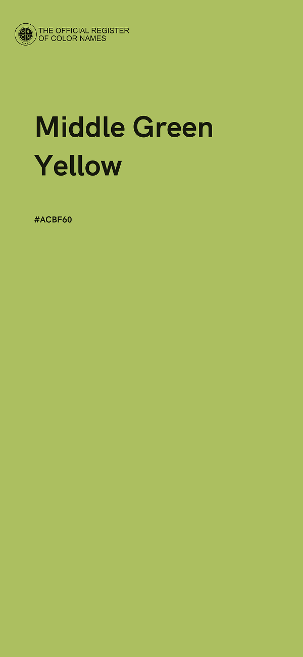 #ACBF60 - Middle Green Yellow color image