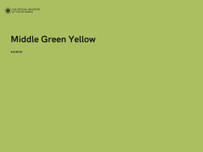 #ACBF60 - Middle Green Yellow color image