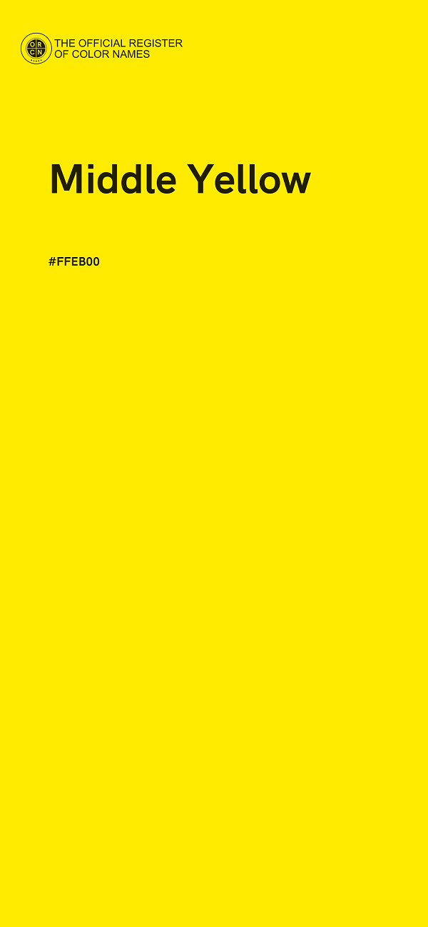 #FFEB00 - Middle Yellow color image