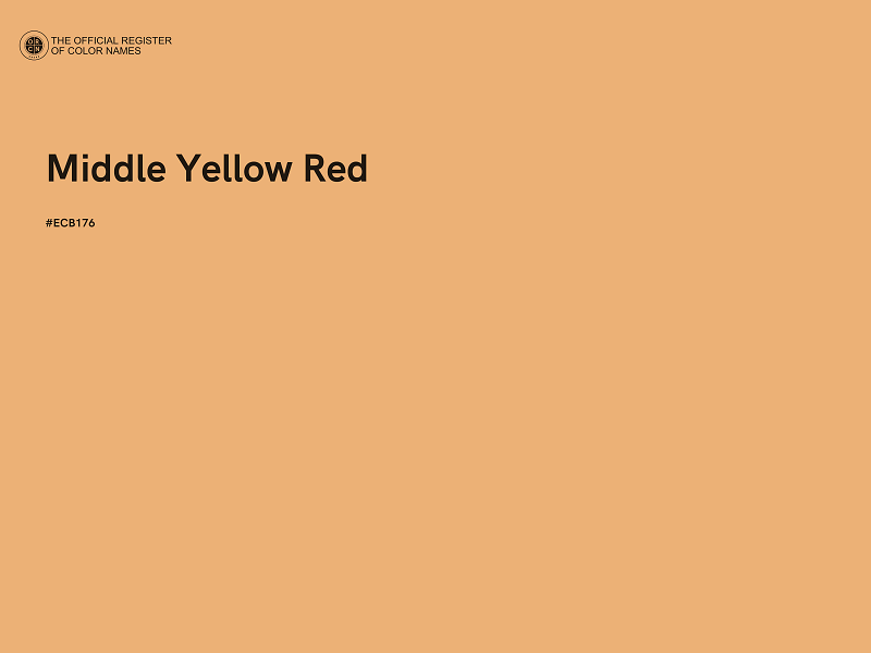 #ECB176 - Middle Yellow Red color image