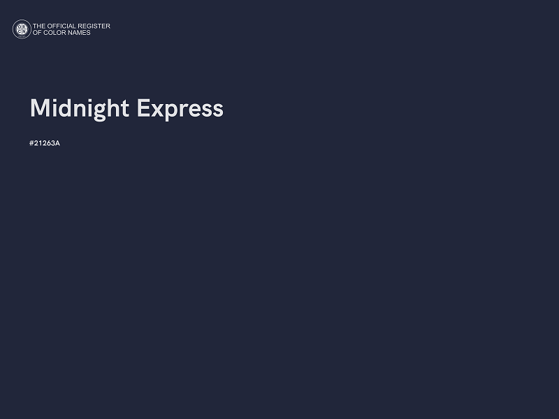 #21263A - Midnight Express color image