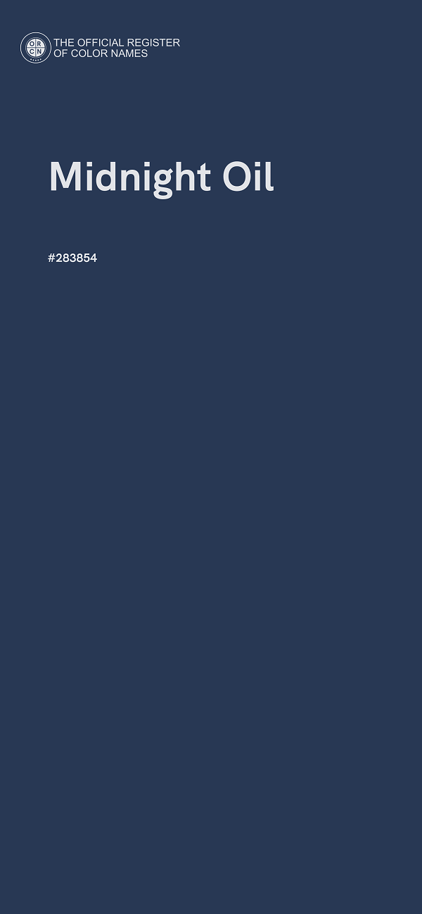 #283854 - Midnight Oil color image