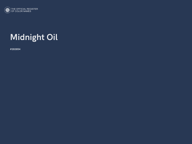 #283854 - Midnight Oil color image