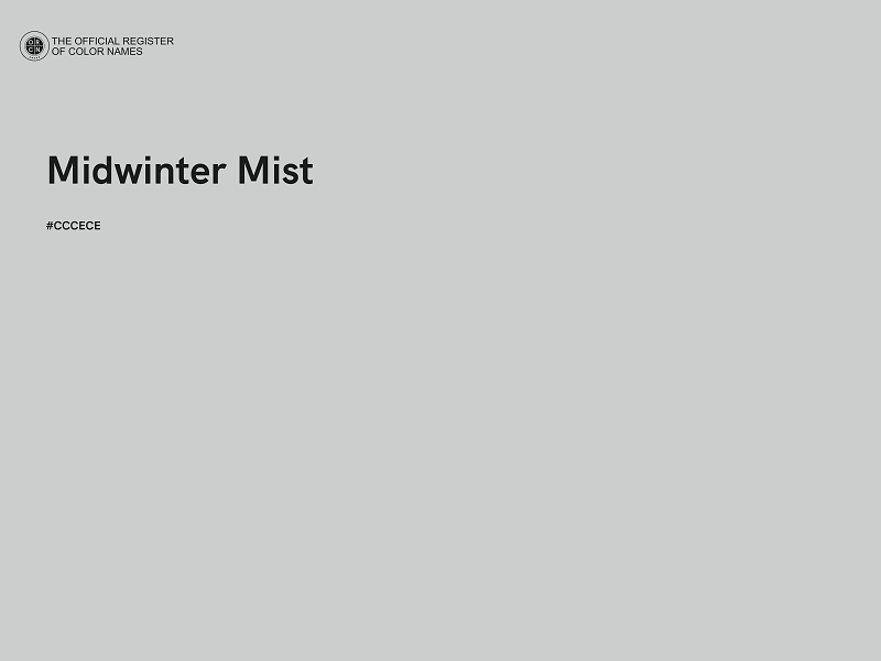 #CCCECE - Midwinter Mist color image