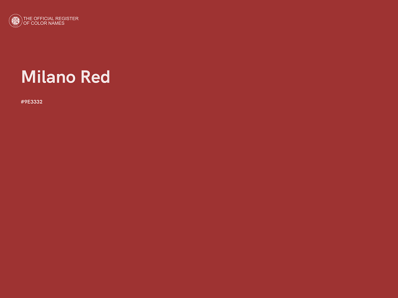 #9E3332 - Milano Red color image