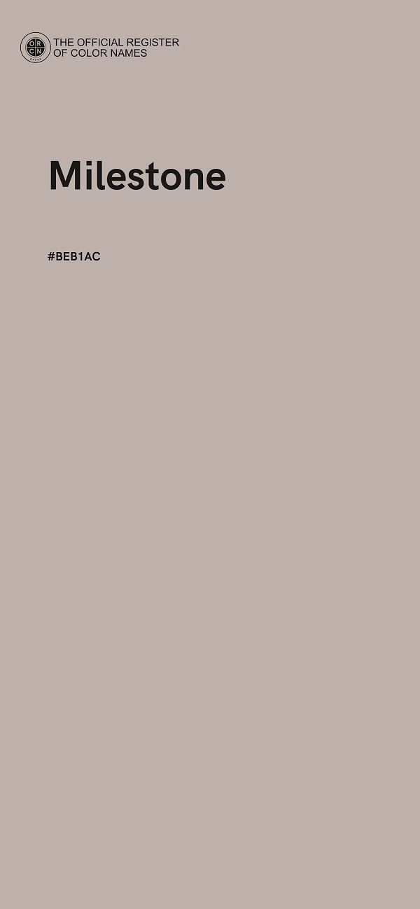 #BEB1AC - Milestone color image