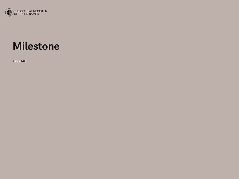 #BEB1AC - Milestone color image