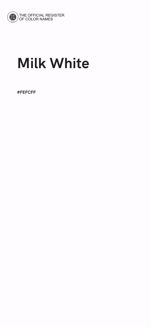 #FEFCFF - Milk White color image