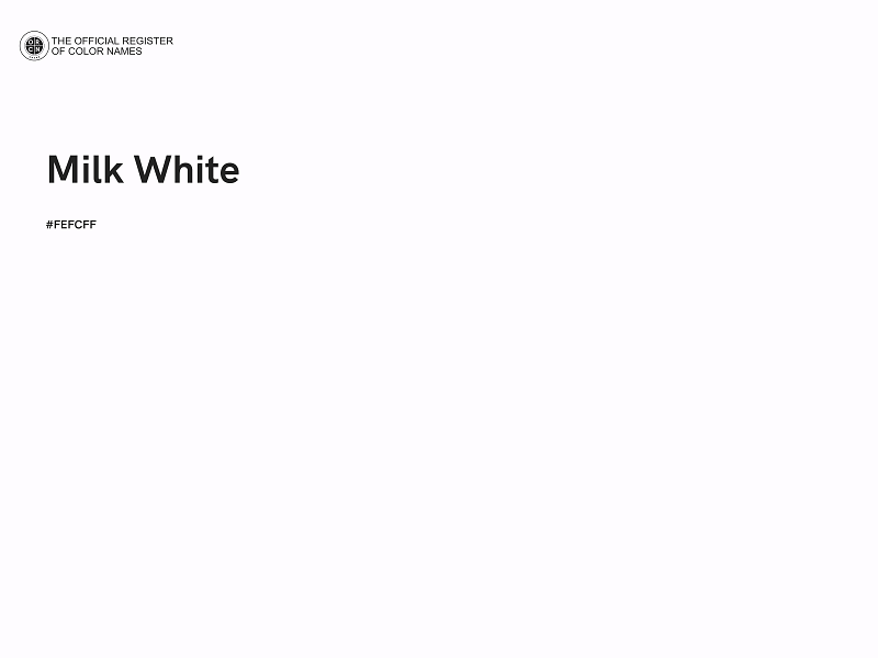 #FEFCFF - Milk White color image