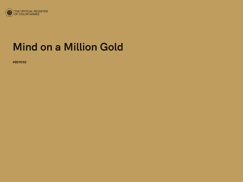#BE9D5E - Mind on a Million Gold color image