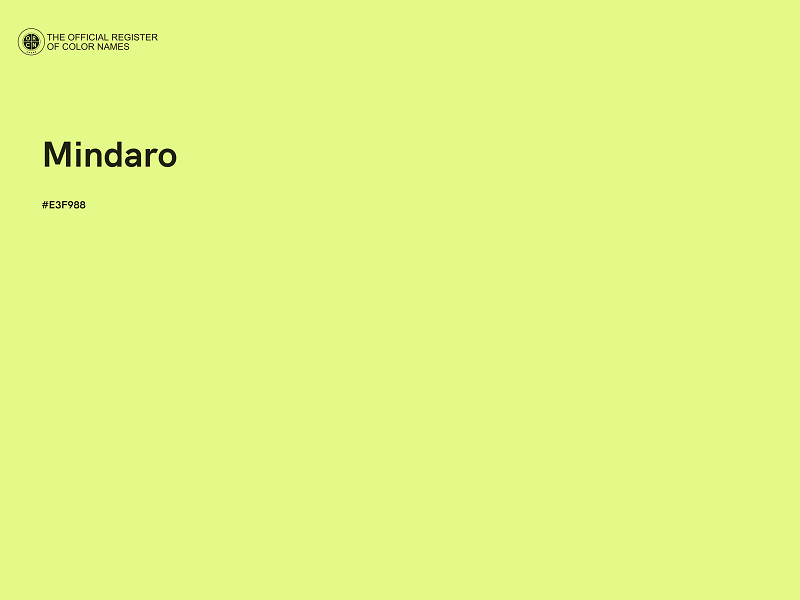 #E3F988 - Mindaro color image