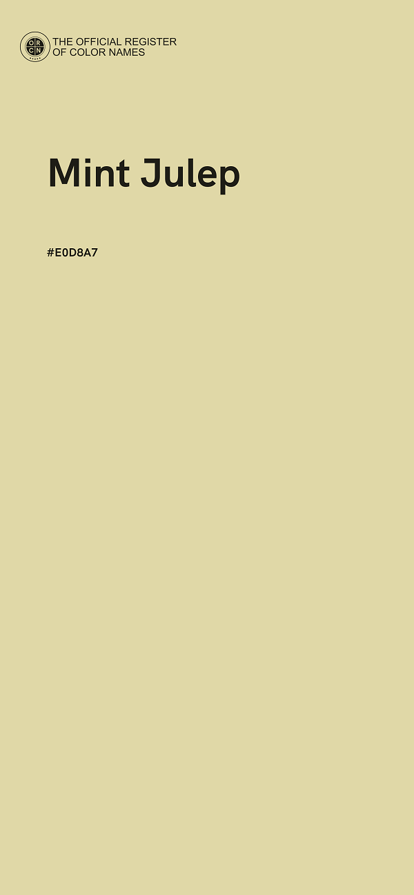 #E0D8A7 - Mint Julep color image