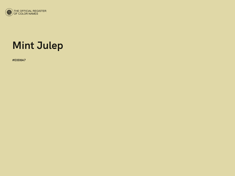 #E0D8A7 - Mint Julep color image