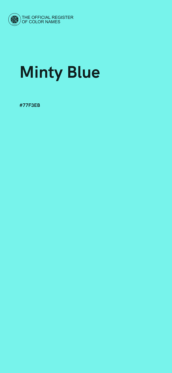 #77F3EB - Minty Blue color image