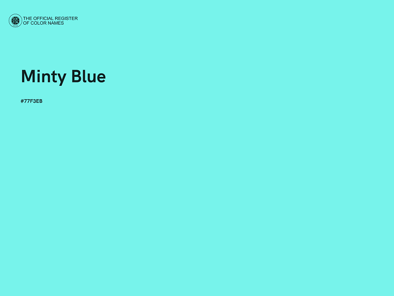 #77F3EB - Minty Blue color image
