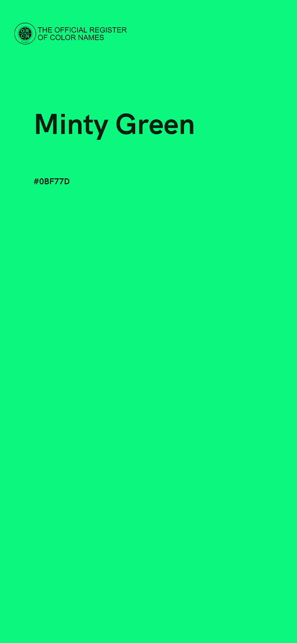 #0BF77D - Minty Green color image