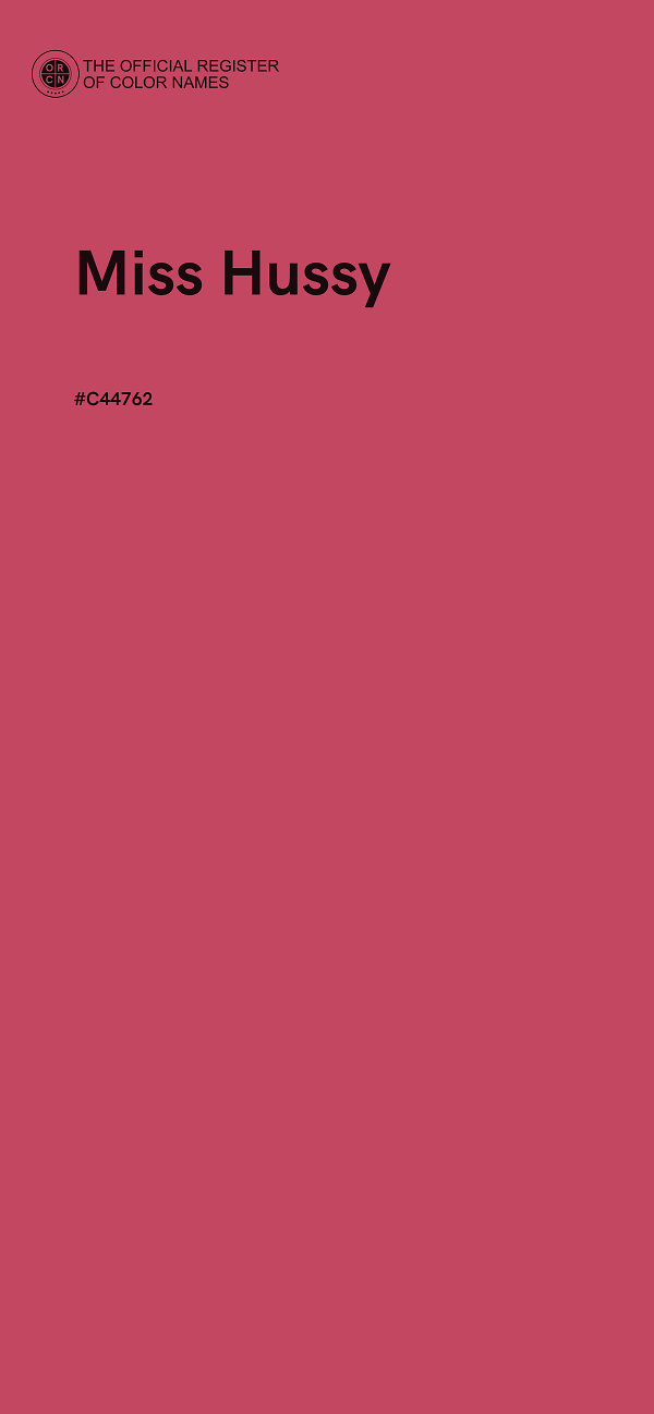 #C44762 - Miss Hussy color image