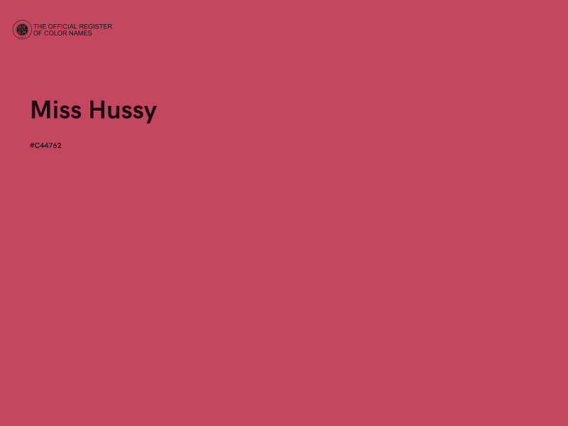 #C44762 - Miss Hussy color image