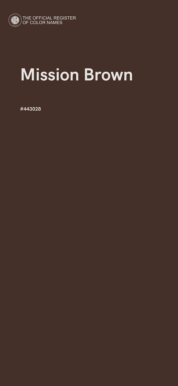 #443028 - Mission Brown color image
