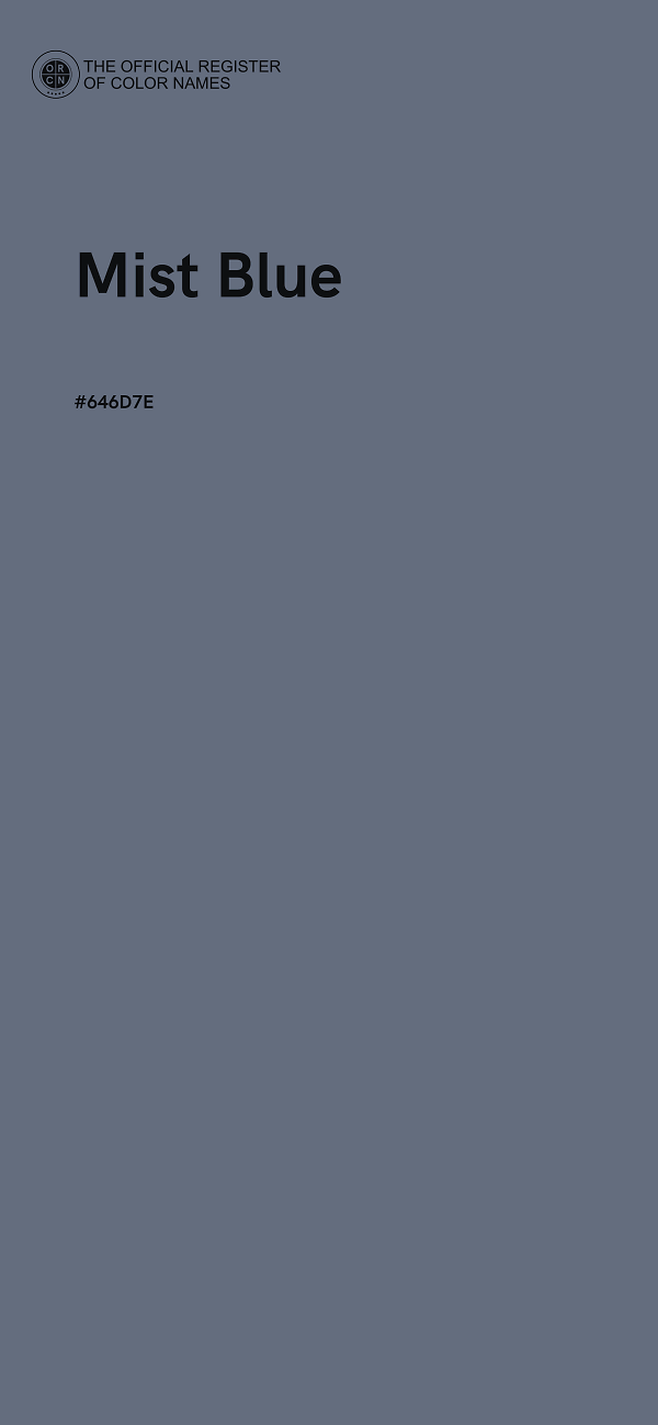 #646D7E - Mist Blue color image