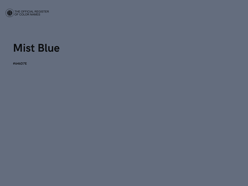 #646D7E - Mist Blue color image