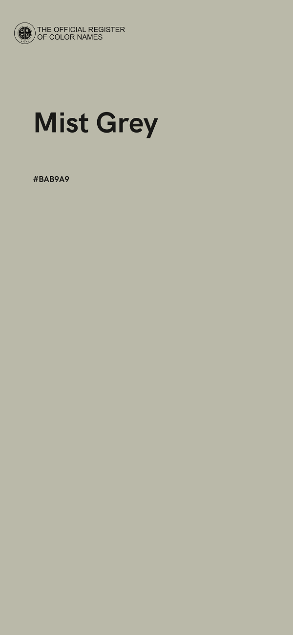 #BAB9A9 - Mist Grey color image