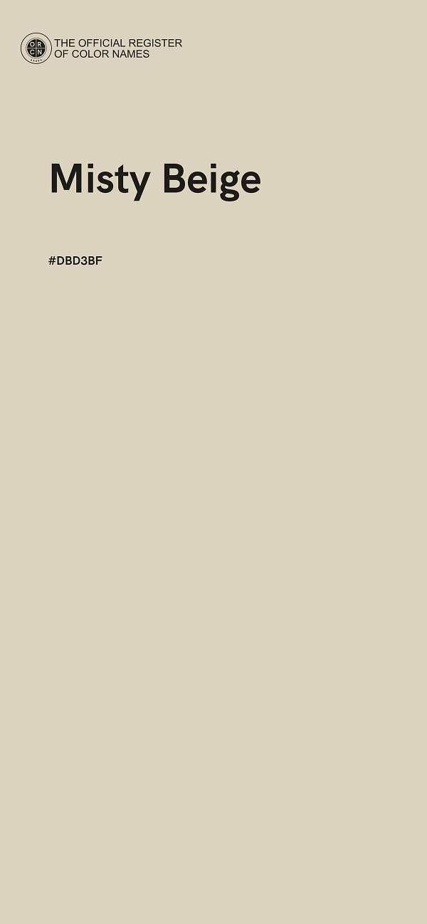 #DBD3BF - Misty Beige color image