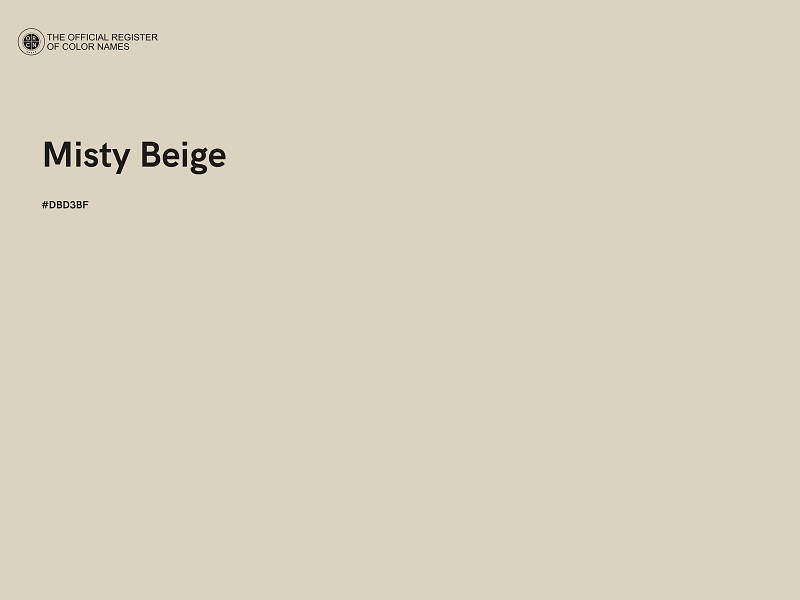 #DBD3BF - Misty Beige color image