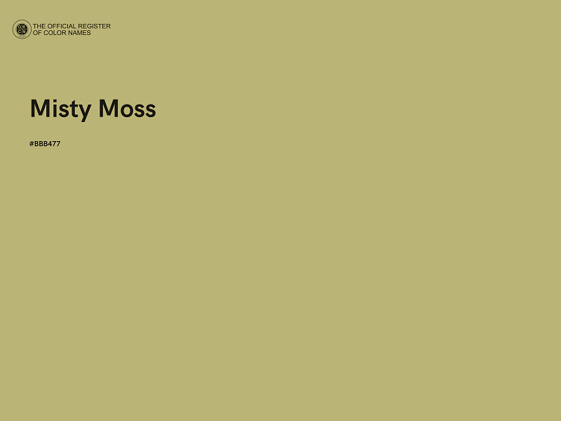 #BBB477 - Misty Moss color image