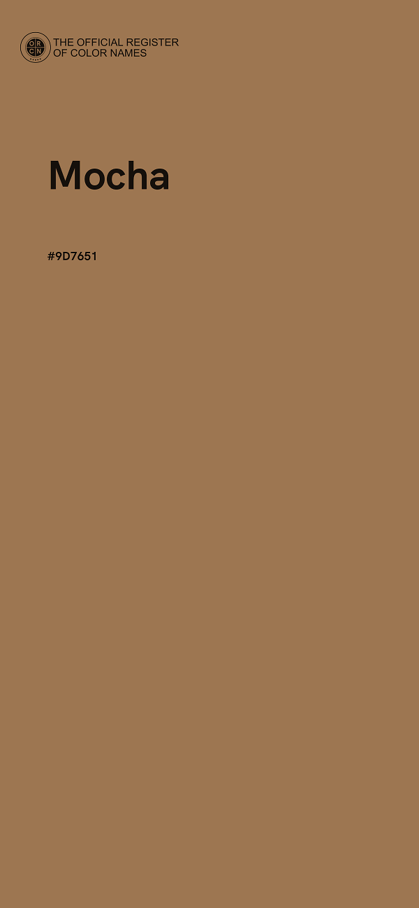 #9D7651 - Mocha color image