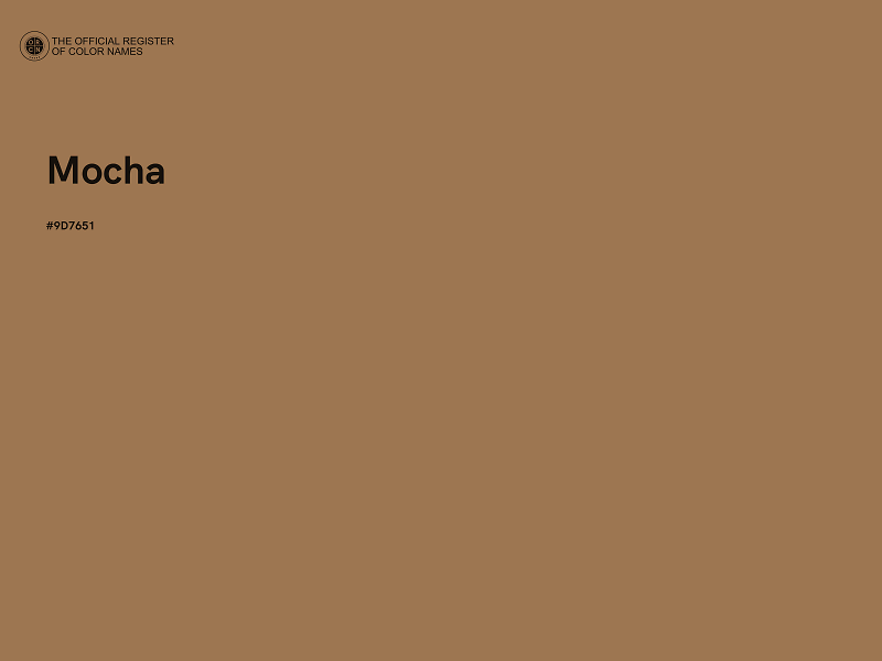 #9D7651 - Mocha color image