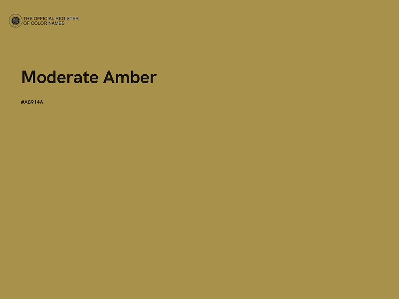 #A8914A - Moderate Amber color image