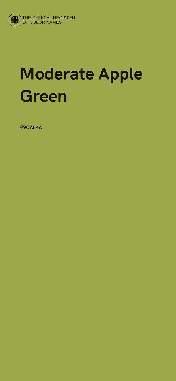 #9CA84A - Moderate Apple Green color image