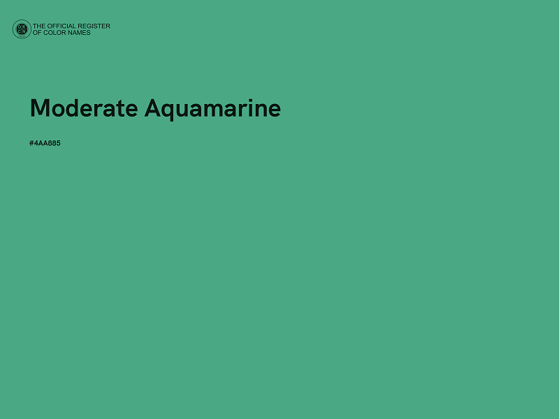 #4AA885 - Moderate Aquamarine color image