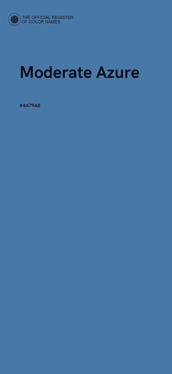 #4A79A8 - Moderate Azure color image