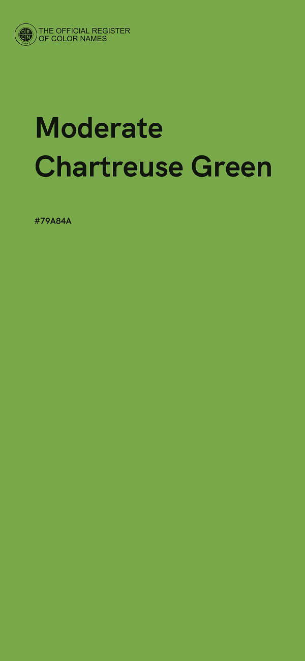 #79A84A - Moderate Chartreuse Green color image
