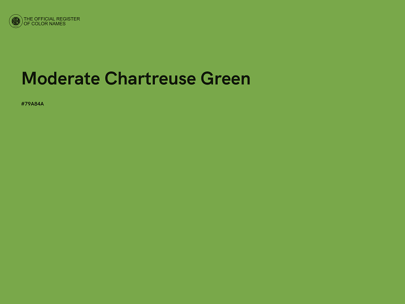 #79A84A - Moderate Chartreuse Green color image