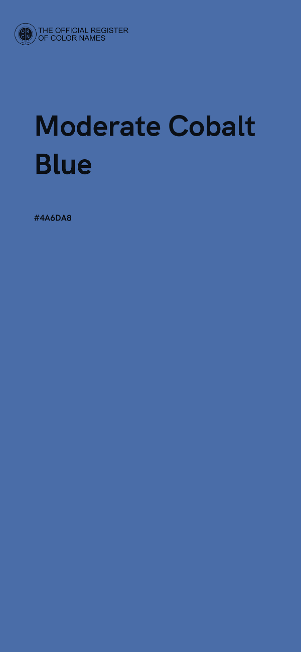 #4A6DA8 - Moderate Cobalt Blue color image