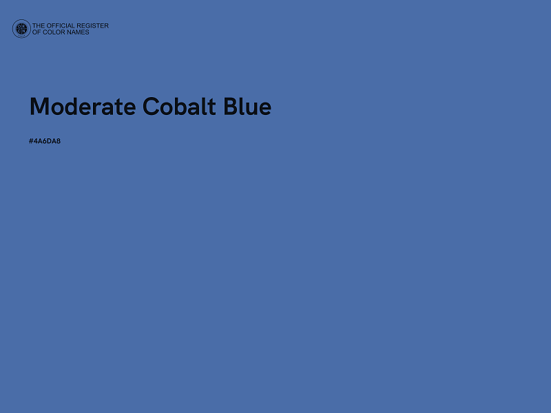 #4A6DA8 - Moderate Cobalt Blue color image