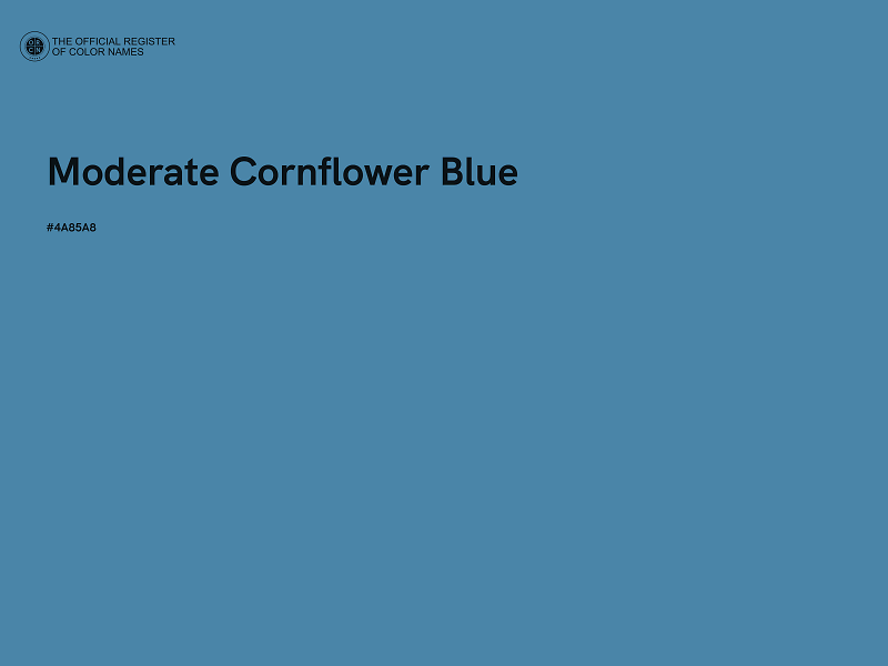 #4A85A8 - Moderate Cornflower Blue color image