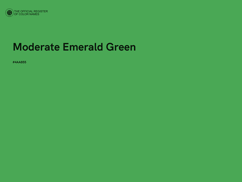 #4AA855 - Moderate Emerald Green color image