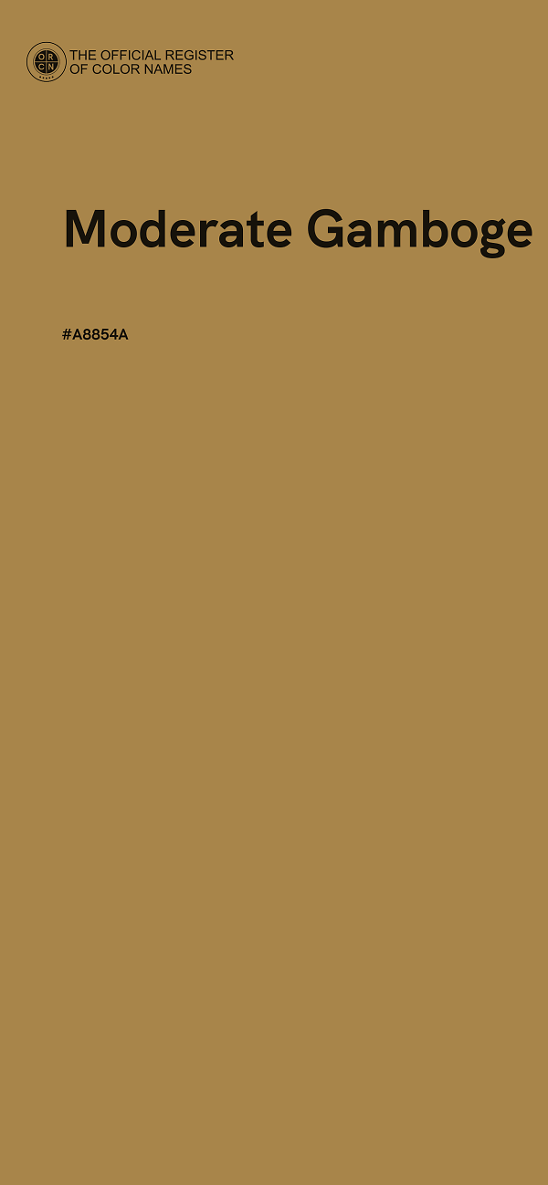 #A8854A - Moderate Gamboge color image