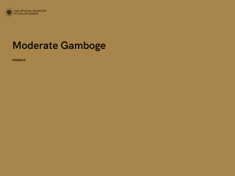 #A8854A - Moderate Gamboge color image