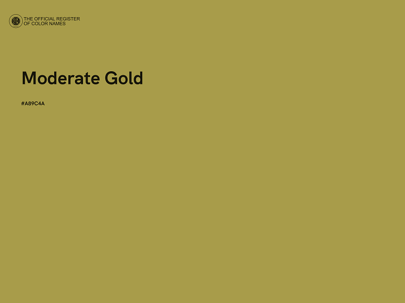 #A89C4A - Moderate Gold color image