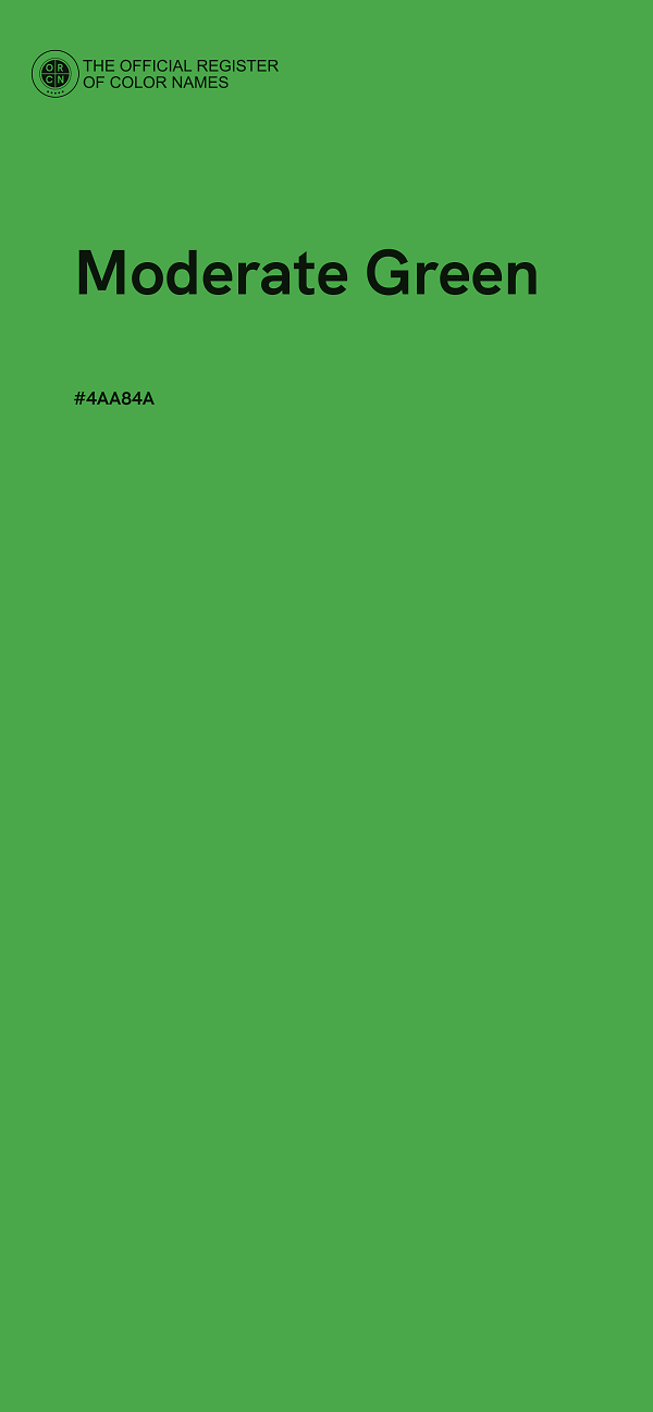 #4AA84A - Moderate Green color image