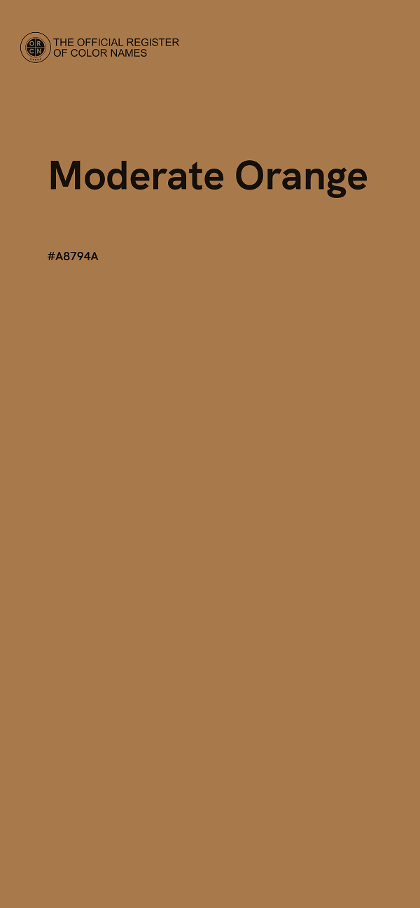 #A8794A - Moderate Orange color image